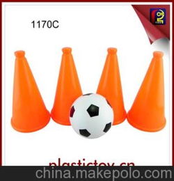 1107C 儿童体育用品 足球路桩 方形路障 充气足球